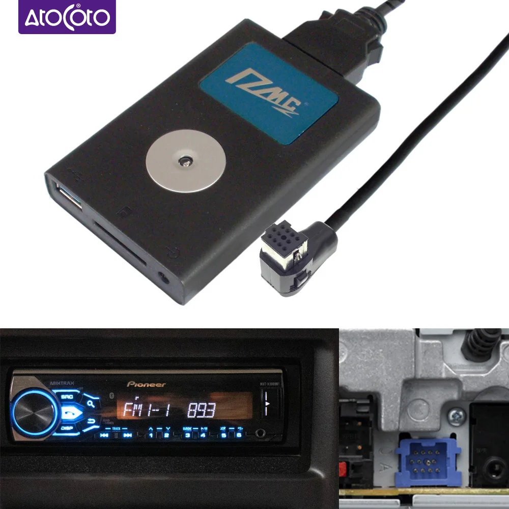 Автомобильный цифровой преобразователь компакт дисков DMC Bluetooth USB SD накопитель AUX