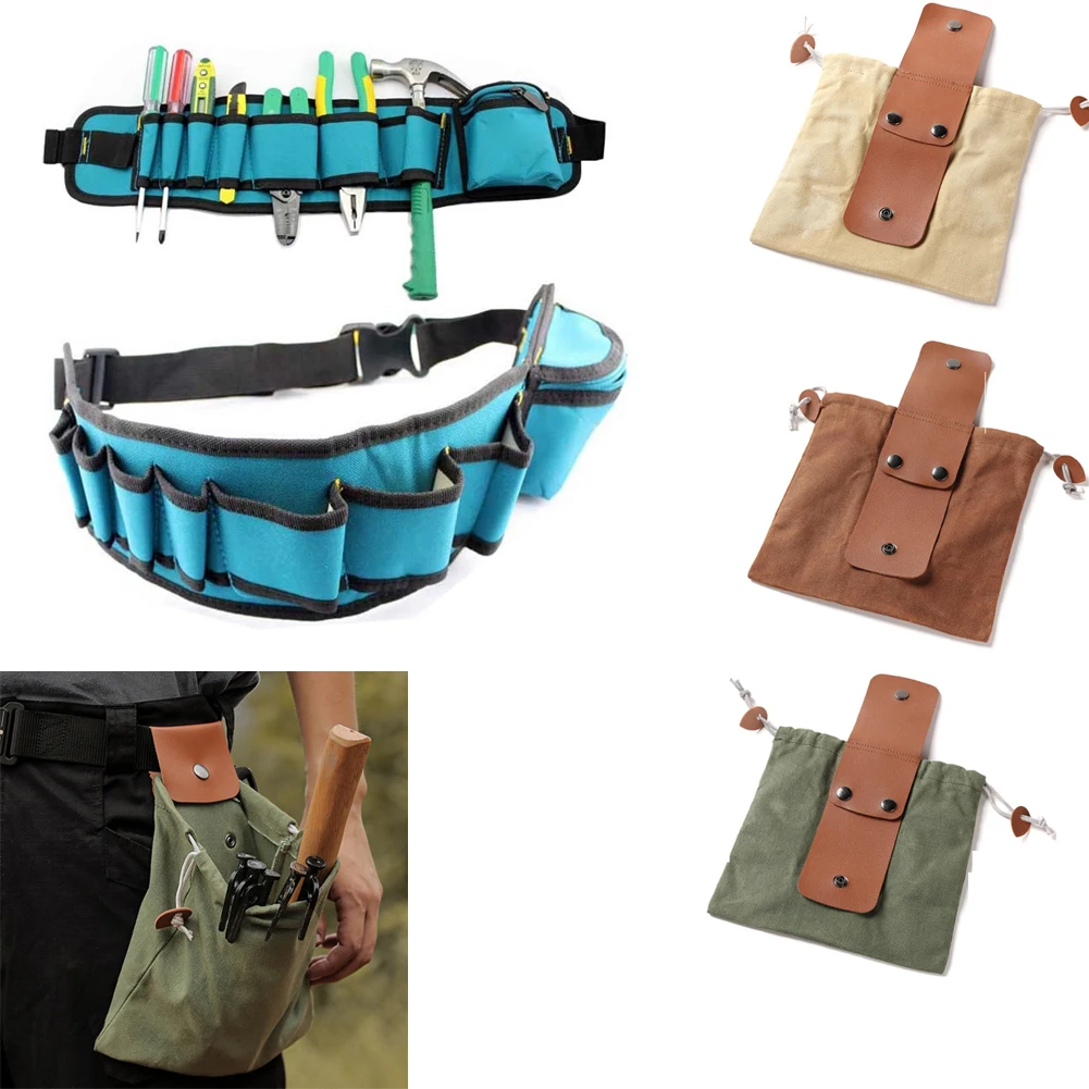 

Multi pockets Tool Bag Waist Pockets Electrician Tool Holder Pouch Belt Bag Carrying Pouch Tool Bag Electrician Pocket Tool Bag