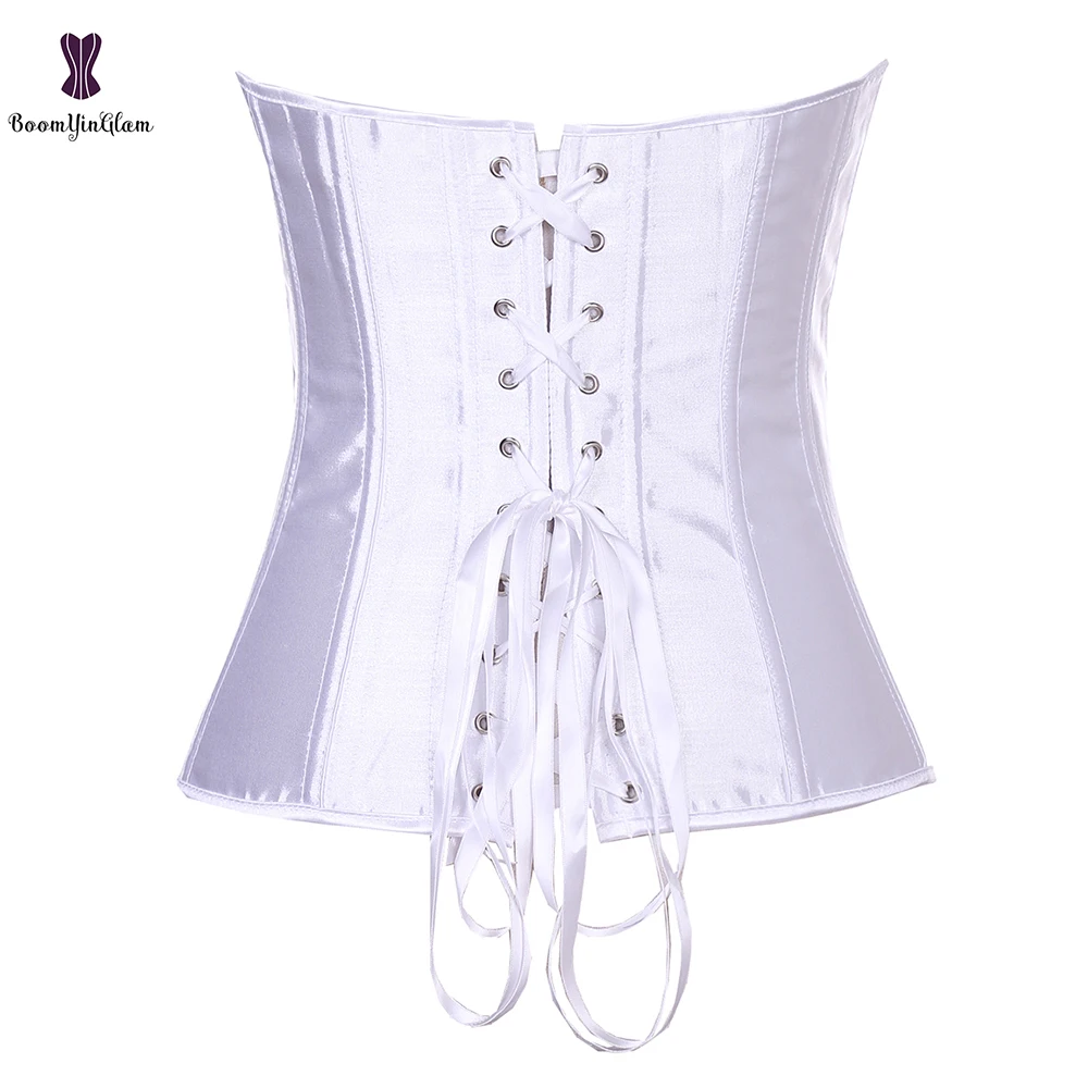 Женский атласный корсет-бюстье Gorset простая элегантная одежда размера плюс