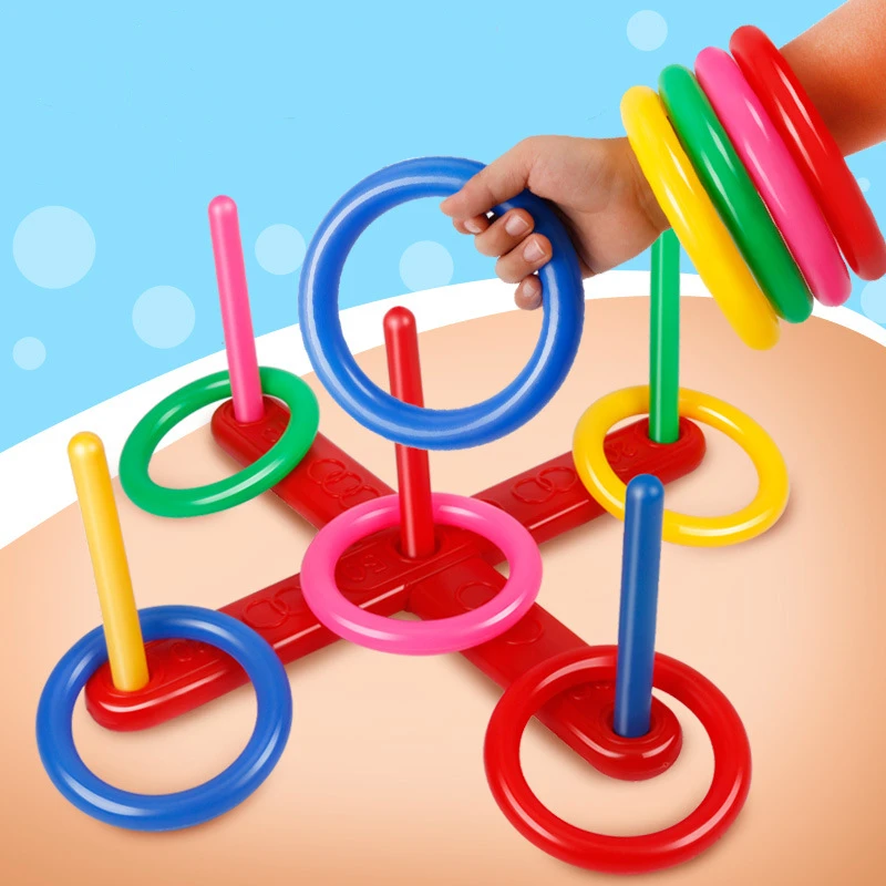 

Ring Throwing Game Parent-child Interactive Activity Outdoor Fun Sports For Kids School Montessori Toys Coordinate Skills