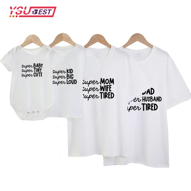 Camiseta de aspecto familiar para mam&aacute; y yo, ropa divertida para pap&aacute;, ni&ntilde;a, Tops para padre, madre, hija, hijo, trajes familiares combinados-0