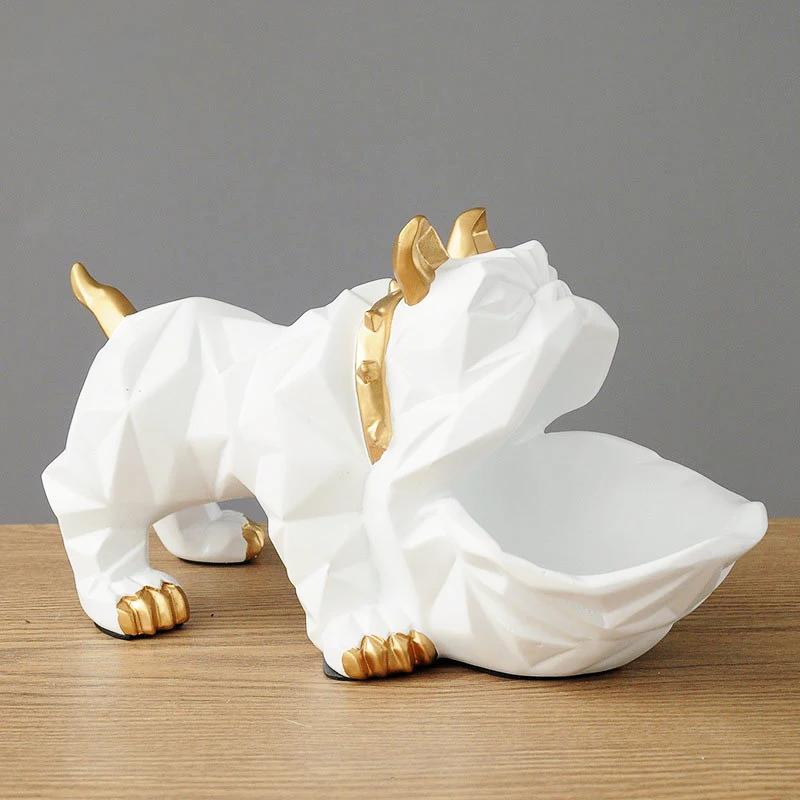 

Home Decoration Accessories 3D Figurine Dog Statue Storage Box Desk Sculpture Home Room Decor Ornament Wedding Party Decorations