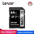 Оригинальная SD-карта Lexar, 128 ГБ, 150 x  U3 SDHC SDXC, 32 ГБ, карта памяти 16 ГБ, 64 ГБ, карта SD, дюйма, телефон класса 10, карта памяти