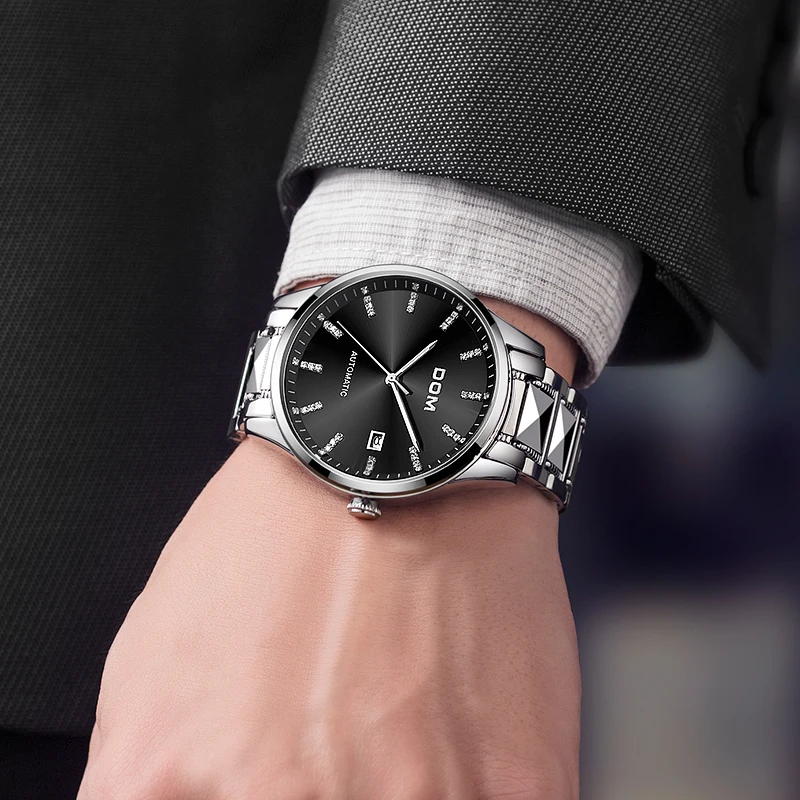 DOM мужские часы автоматические механические с автоматической сменой даты модные
