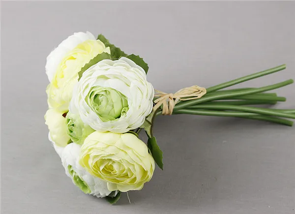 Type3 white-green Модные свадебные искусственные цветы ручной работы, букет ручной работы, Свадебный декор, розовая роза, аксессуары - Цвет: Type3 white-green