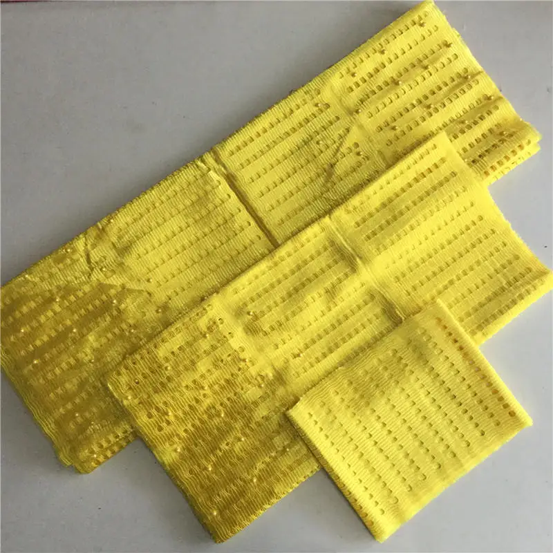 

Nigerian popular asooke / African Head Tie womens fashion aso oke with hole for women gele 30