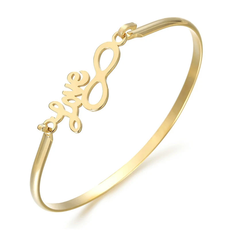 Тонкие браслеты шармы из нержавеющей стали золотого и серебристого цвета для