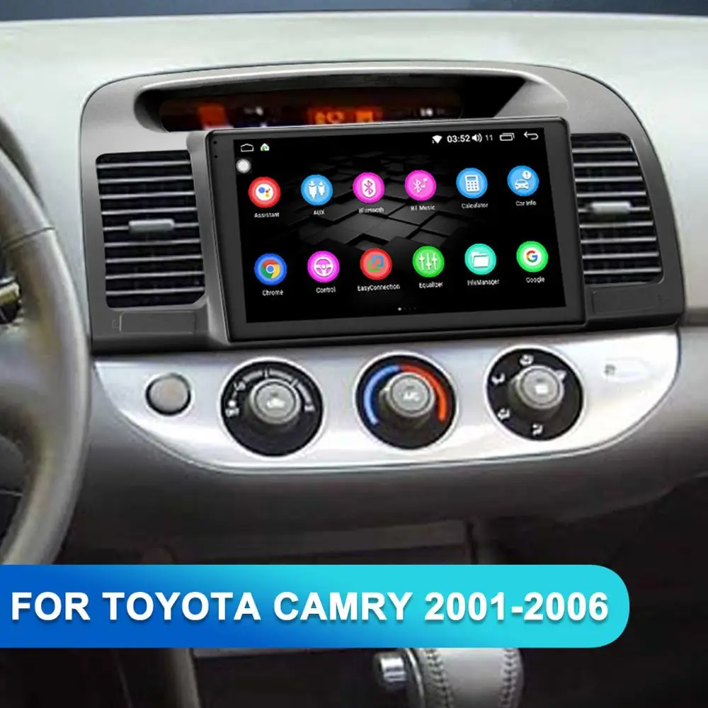 Радуясь 9 дюймов Android10 автомобиль радио для Toyota Camry 2001 2006 GPS DSP Carplay SPDIF 5gwifi