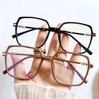 new anti blue light glasses fahsion oversize frame optical eyeglasses unisex square spectacles persoanlity temples eyewear