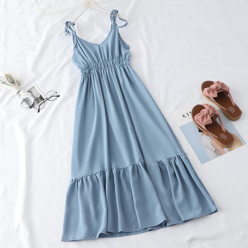 Heliar 2020 летнее винтажное мягкое платье с круглым вырезом плиссированное цельное