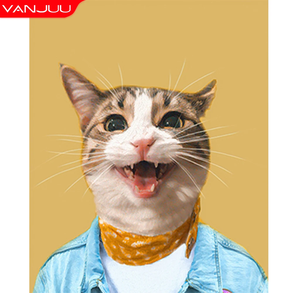 

Diamond Painting 5D Cute Cats Diamond Mosaic Full Drill Diamond Embroidery DIY Cross Stitch Kits Rhinestones Decor Painting