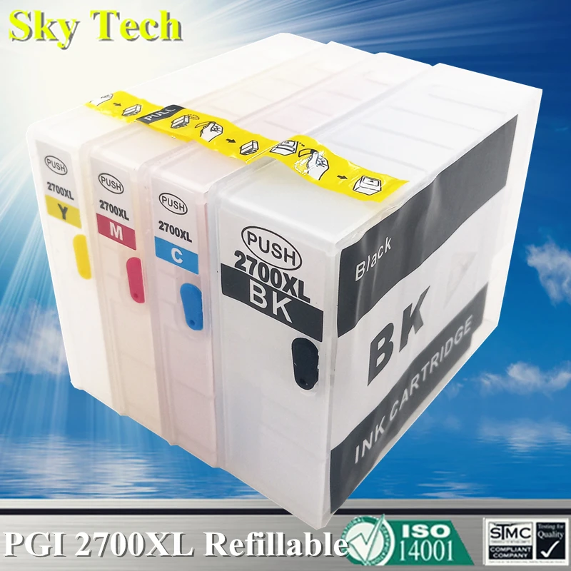 Пустой пополняемый картридж для PGI2700 Canon Maxify IB4070 IB4170 MB5070 MB5170 MB5370 MB5470 с чипом ARC |