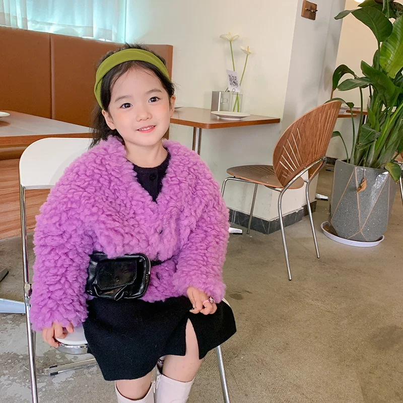 

Girls Baby's Kids Coat Jacket Outwear 2022 Hairy Thicken Spring Autumn Cotton Outdoor Comfortable Formal Overcoat Toddler Childr