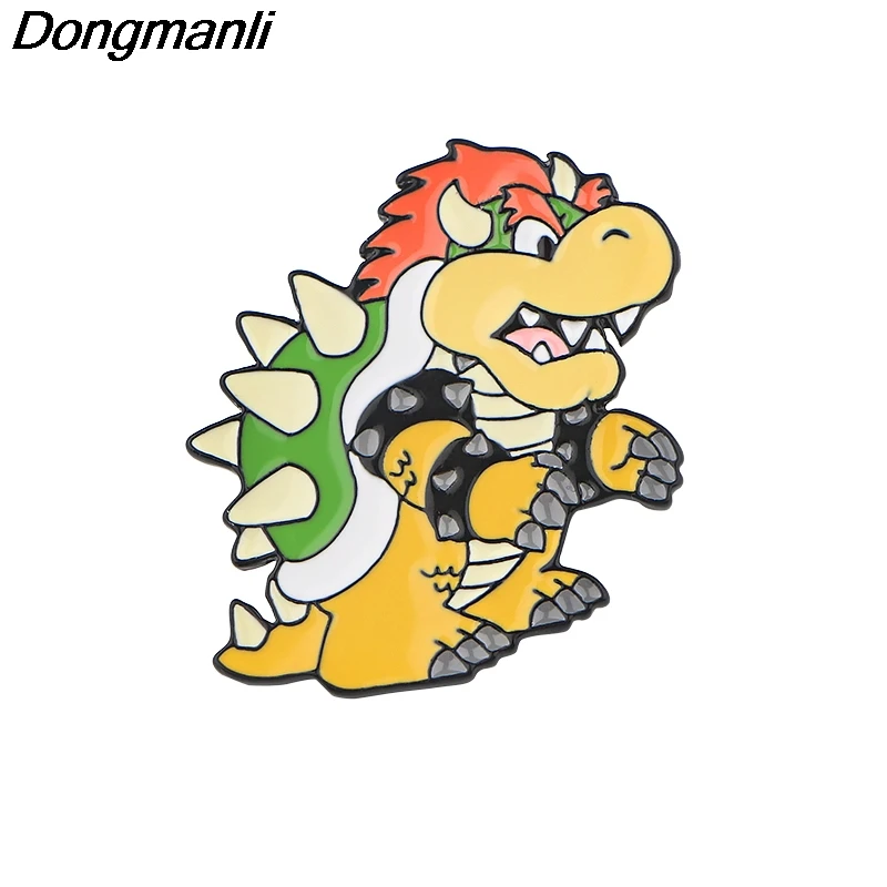 P4449 Dongmanli Game Villain role Bowser Metal Brooch Enamel Pins Lapel Pin Badge backpack bag Collar Jewelry