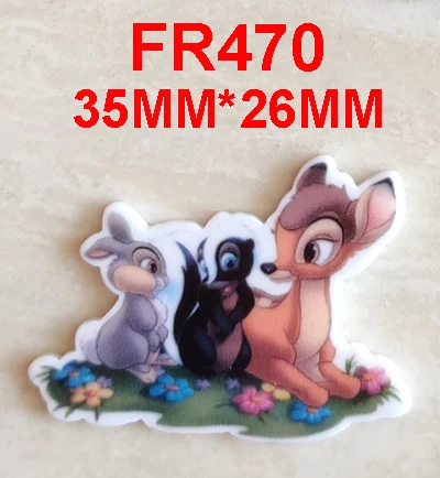 FR-470 50 шт. 3 разные стили мультфильм олень кролик Flatback Смола Кабошон животные плоское украшение из смолы DIY ремесло украшения смычковые центры для волос - Цвет: FR-470