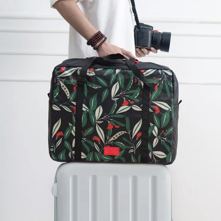

Vantage Flower Design Foldable Hand Travel Luggage Bag Business Trip Storage Bag Luggage Bag 342g