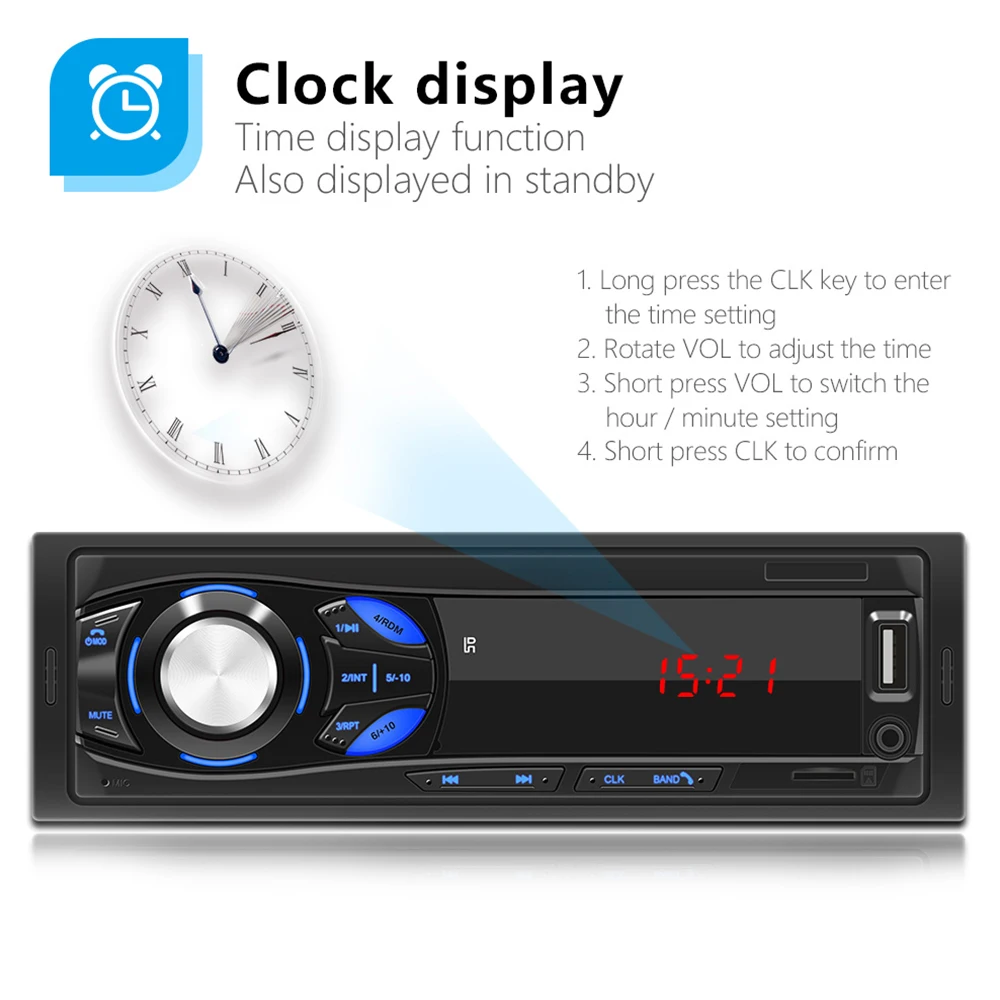 Автомагнитола Автомобильный MP3-плеер 1din с дистанционным управлением EQ звуковый