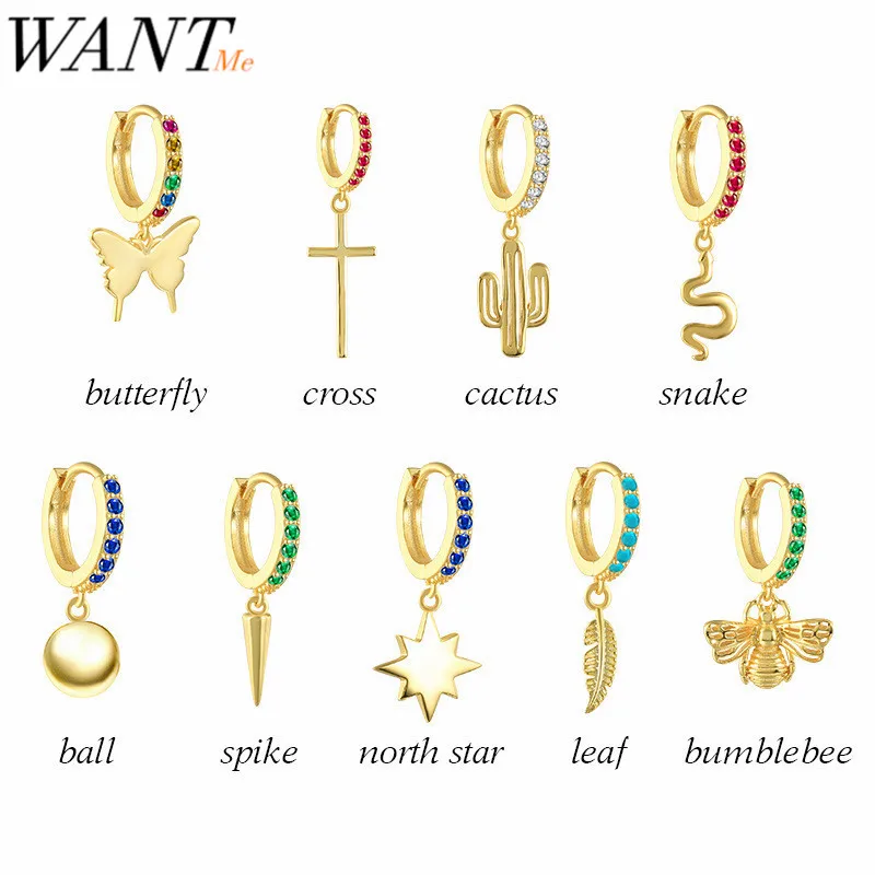 WANTME новые серьги гвоздики из настоящего стерлингового серебра 925 пробы в виде