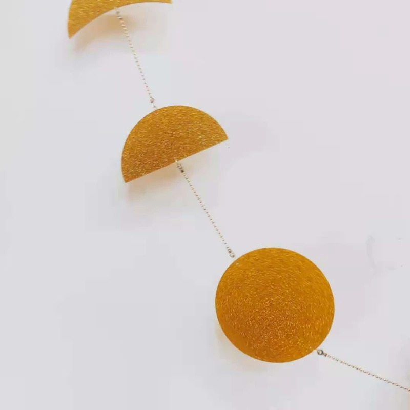 

Black Gold Moon Phase Wall Hanging Boho Home Chic Moon Garland Decor Hanging Ornaments Mirror Wall Decoration home decor miroir