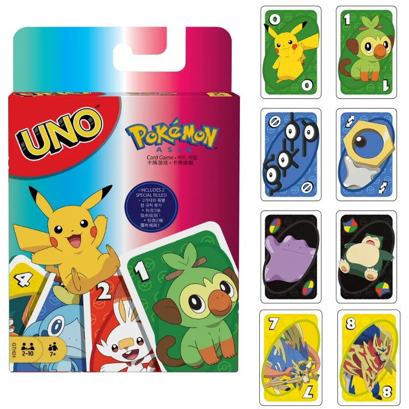 

Pokemon UNO Games Cards Anime Pikachu Card Game Family Funny Entertainment Board Game Poker Cards Game Gift Box
