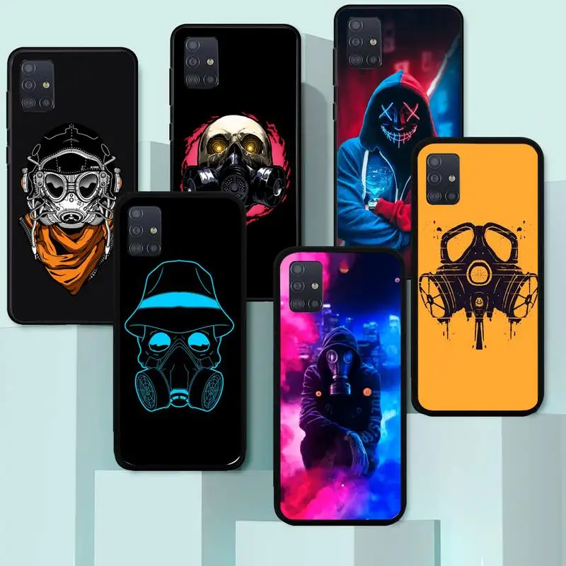 

DJ Man Antigas mask Phone Case TPU for Samsung Galaxy J2 J4 J5 J6 J7 J8 Note 5 7 8 9 10 20 2018 cover