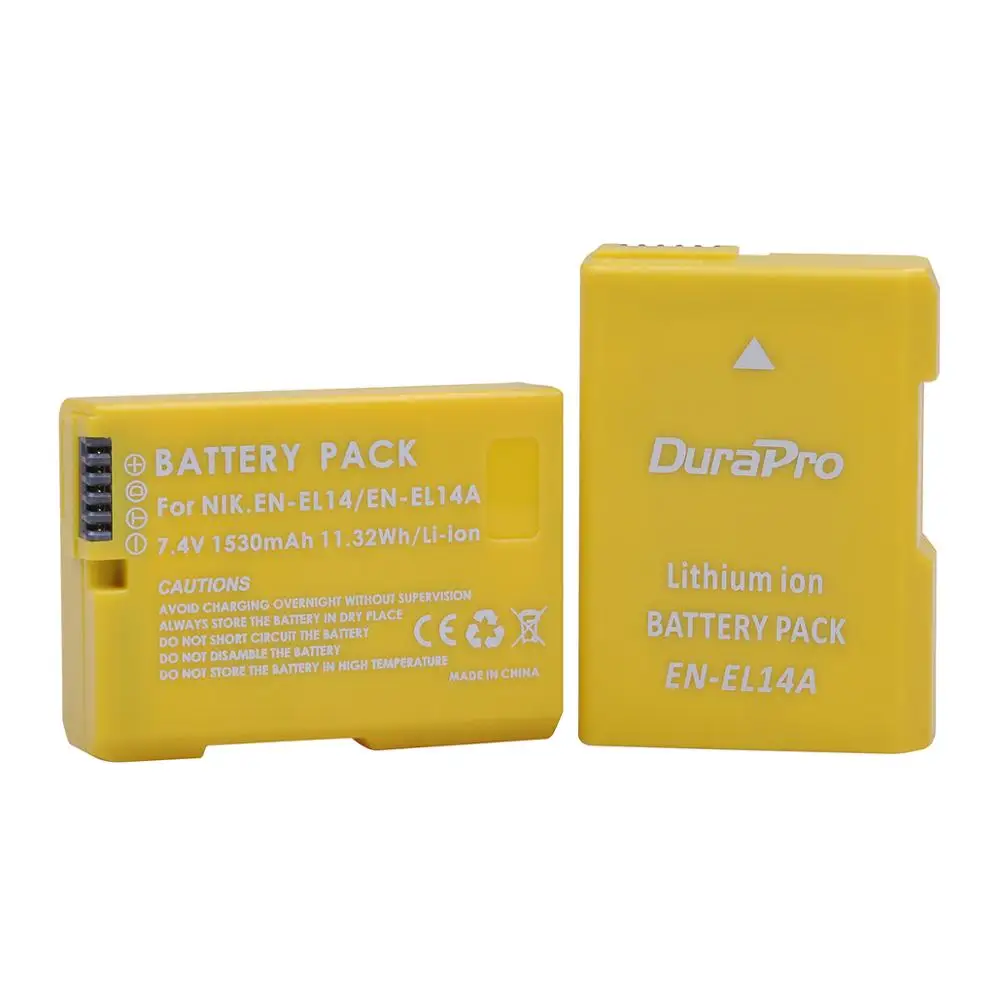 DuraPro 1530 мАч EN-EL14a EN-EL14 Bateria EL14 батарея + зарядное устройство для Nikon D5600 D5500 D5300 D5200 D5100