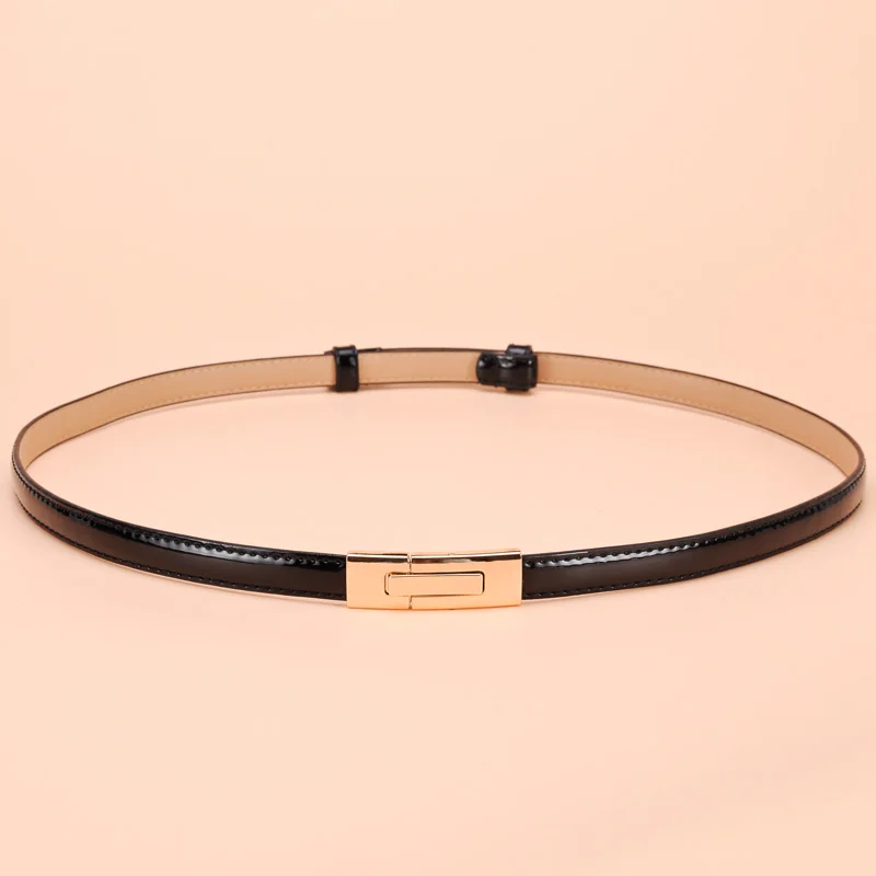 Модный красный/синий/Серебряный женский/женский тонкий кожаный ремень 1 5 см в