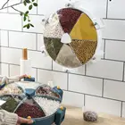 Кухонный вращающийся диспенсер для хлопьев с 6 сетками, контейнер для хранения с крышкой, влагостойкий, с защитой от насекомых, настенный, герметичный контейнер для еды, домашнее хранение