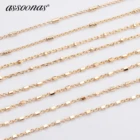 Как только C103, сделай сам, браслет, ожерелье, ювелирные изделия делая аксессуары, 18k с позолотой, сделай сам, цепи, для женщин, цепочек на шею в форме, ручная работа, 3 млот