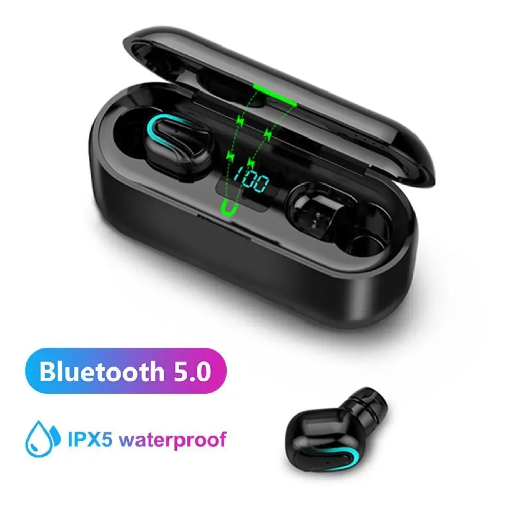 

Q32-1 TWS Wireless Bluetooth 5.0 In-Ear Earphone Earbuds with Digital Charge Box