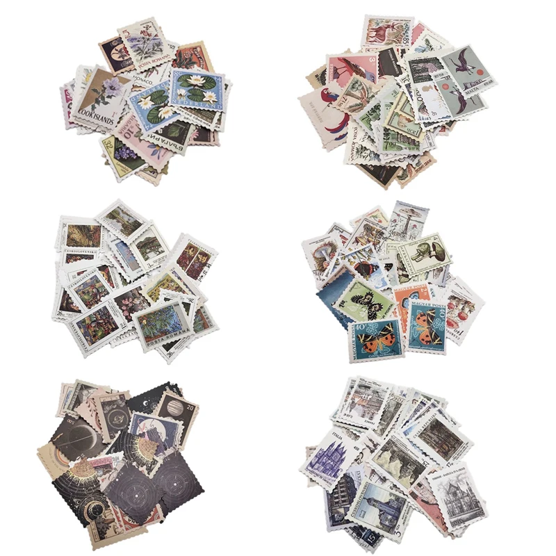46 шт./компл. почтовые штампы наклейки в стиле ретро несколько стилей сделай сам