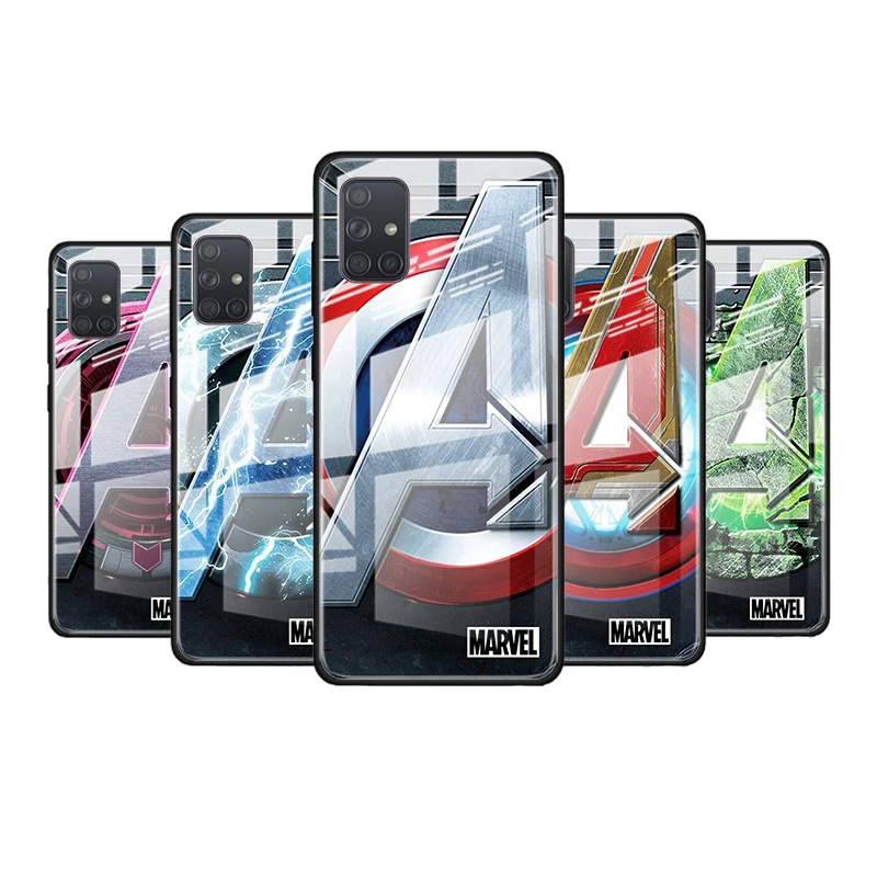 

Marvel logo for Samsung Galaxy S21 Ultra A71 A51 4G 5G A91 A81 A41 A31 A21 A11 A01 Tempered Glass Phone Case