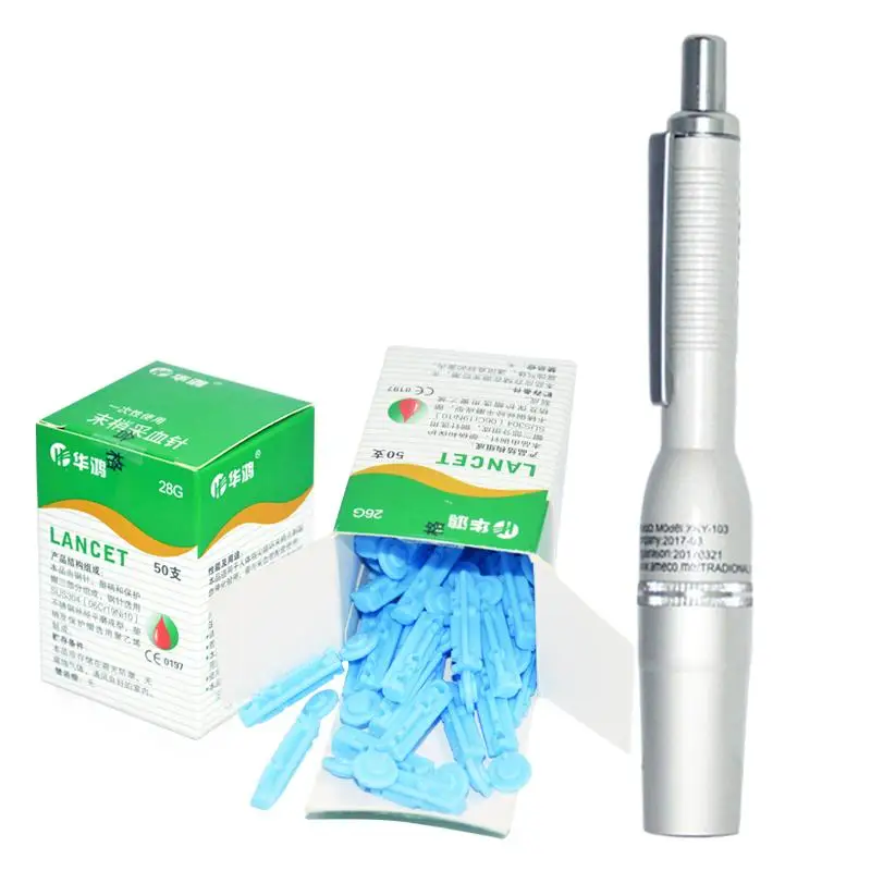 Ланцет ручка из нержавеющей стали в форме точки кольцо акупунктурный массаж