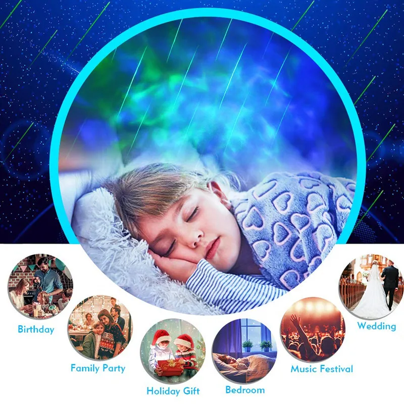 Рождественский проектор океанских волн с дистанционным управлением наружные