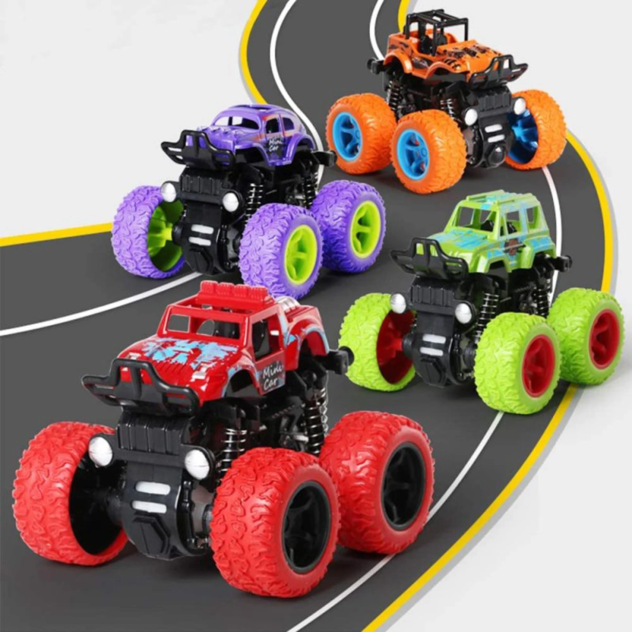 

Off Road Vehicle Toy Four-Wheel Drive Alloy Track Pull Back Off-Road Car Educational Toys Birthday Gifts For Baby