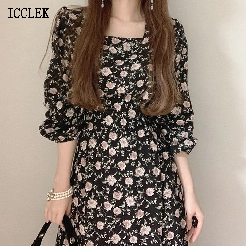 Летнее платье для офиса женское длинное Новинка 2021 корейское цельное Модное