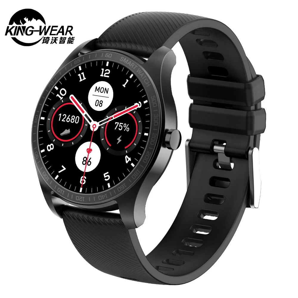 Kingwear KW11 Смарт часы для мужчин 1 2 дюймов AMOLED сенсорный Экран браслет занятий