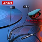Наушники Lenovo с поддержкой Bluetooth 5,0, беспроводная гарнитура, магнитные наушники с шейным ободом, IPX5 водонепроницаемые спортивные наушники-вкладыши с шумоподавлением и микрофоном