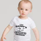 Я был и надписью Daddy's Быстрый купания для маленьких мальчиков комбинезон одежды снаряжение для новорожденных на каждый день, раздел-платья на возраст от 0 до 24 месяцев