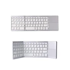 Складная клавиатура BT, USB Проводная перезаряжаемая портативная беспроводная мини-клавиатура с тачпадом, мышь, подходит для Android, Windows, ПК