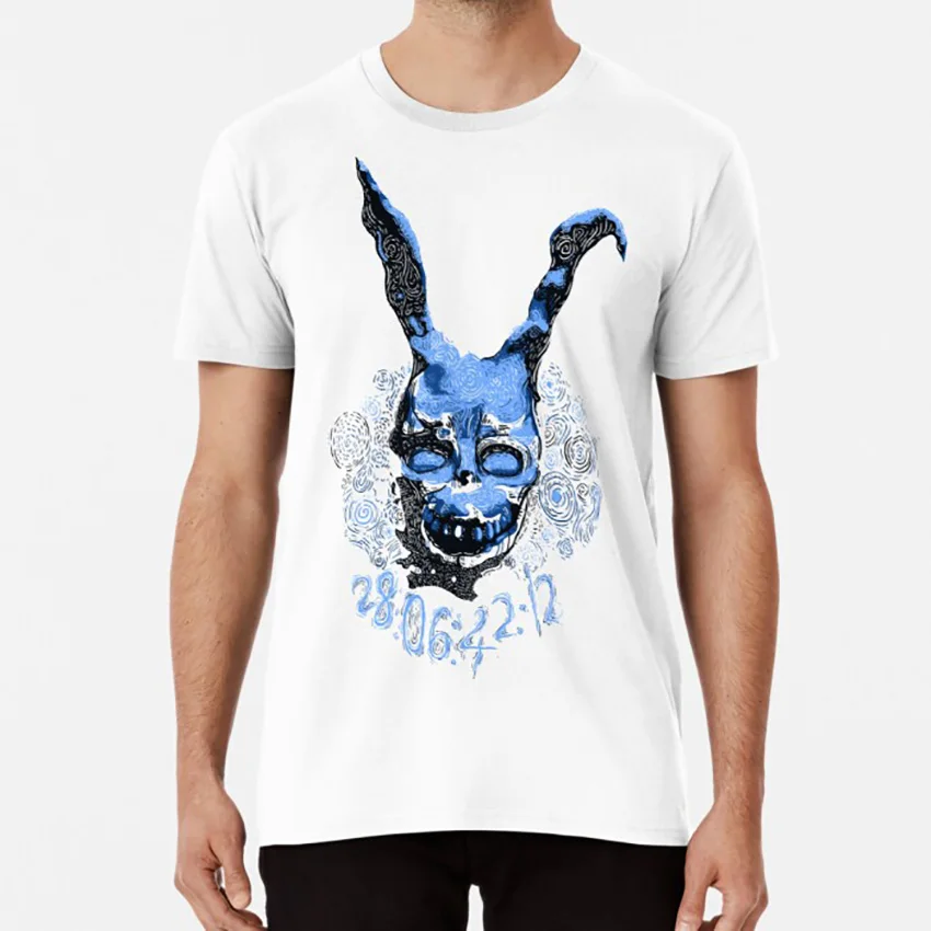 Футболка Дарко Донни синий темно-синий Гог крутящийся довольно страшный кролик |