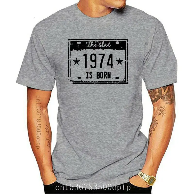 

Хлопковая футболка с надписью New The Star 1974 Is Born Homme, бесплатная доставка