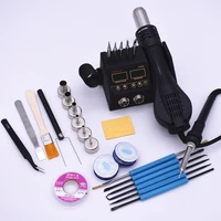 2in1 smd soldering iron hot air rework station 8586d desoldering repair for cell phone pcb ic solder tools kit
