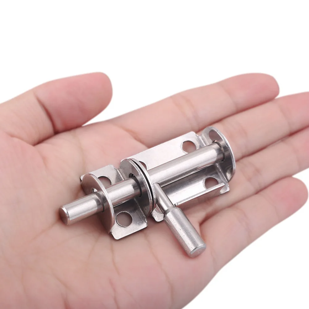 

Stainless Steel Safety Door Bolts Latches Anti-Theft Lock Buckle Thickened Stainless Steel Bedroom Door and Window (Silver
