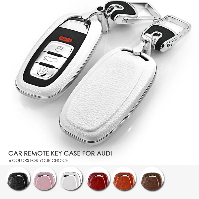 Для Audi A1 A3 A4 A5 A6 A7 A8 Quattro Q3 Q5 Q7 2009 2010 2011 2012 2013 Кожа пульт дистанционного ключа чехол