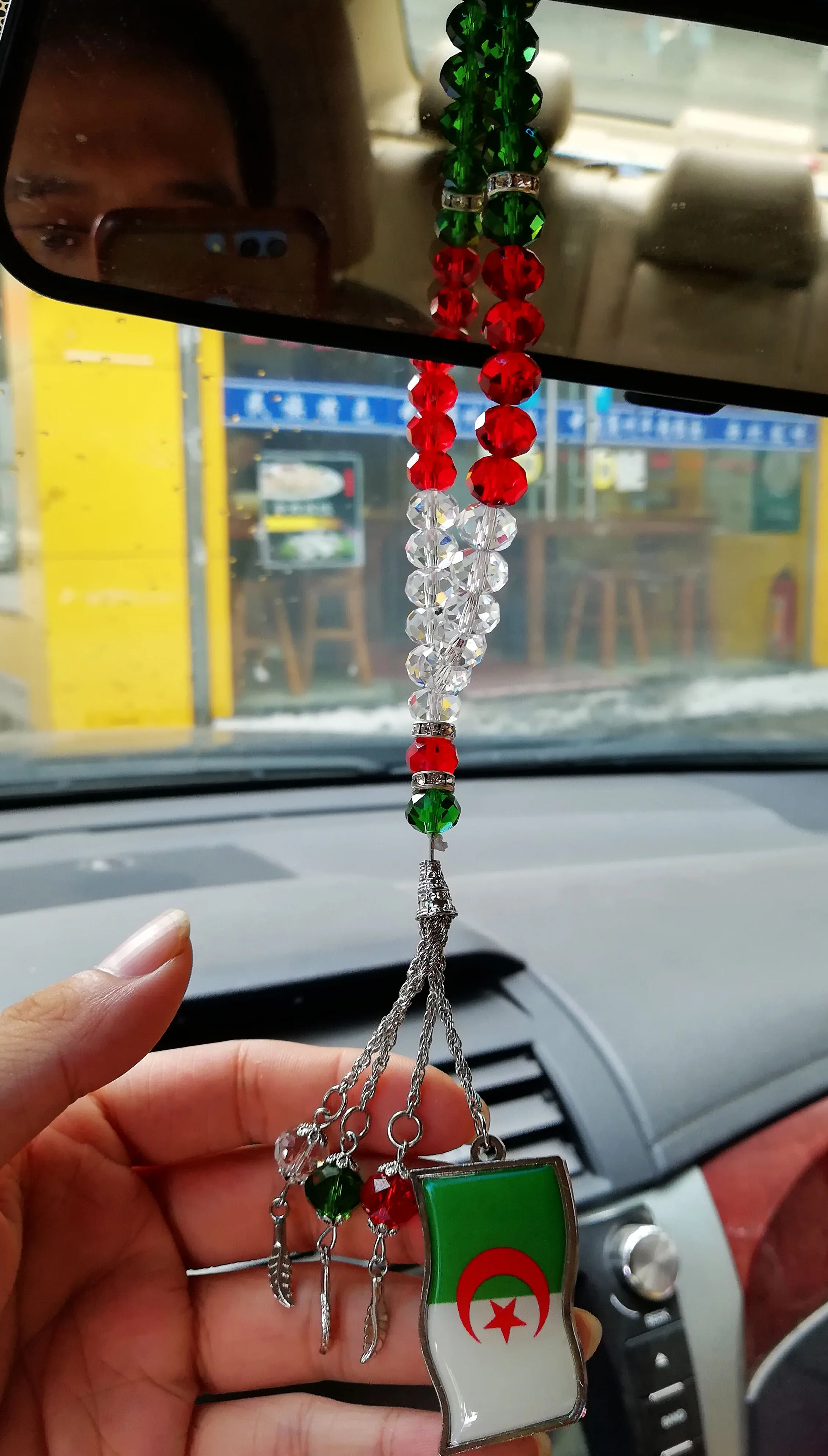 Подвеска с флагом Алжира мусульманский автомобиль подвесной браслет для дома и