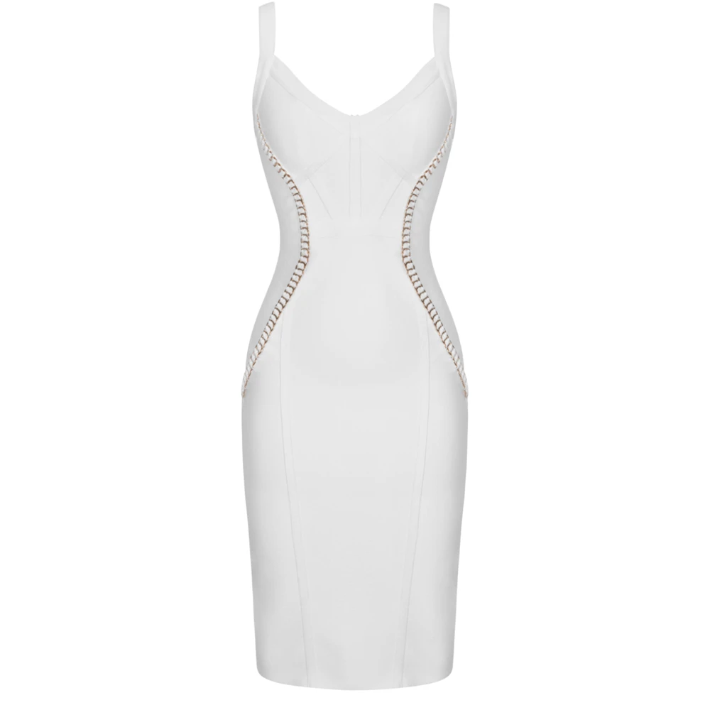 Женское вечернее платье Ocstrade Белое Облегающее Платье с цепочкой в стиле Звезд