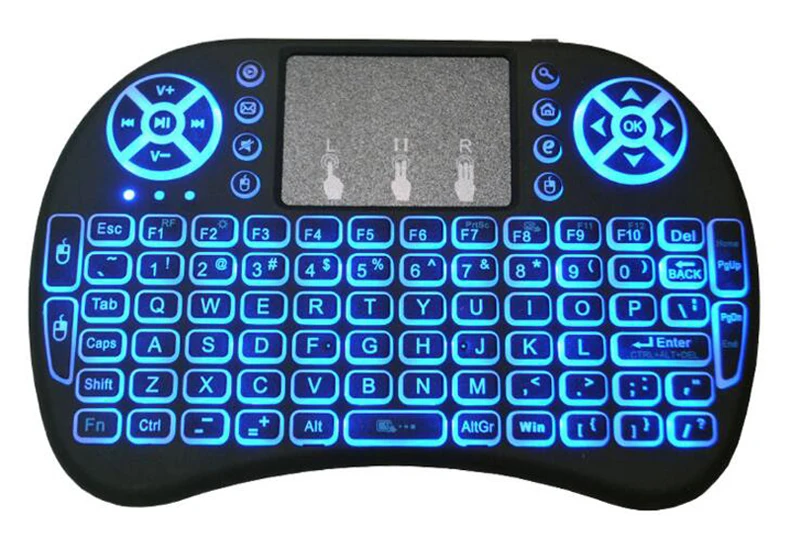 I8 Мини Беспроводная клавиатура 2,4 ГГц+ Воздушная мышь+ тачпад для Android tv box/smart tv/ноутбука