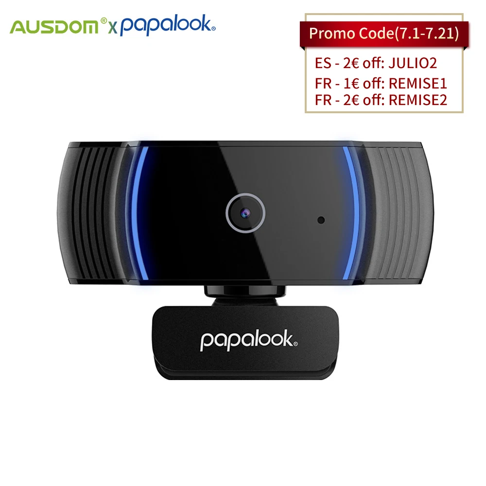 

HD 1080P Webcam, PAPALOOK AF925 Autofocus Web Camera With Microphone 5-layer Glass Len, USB Plug Webcam For Computer Mac Laptop