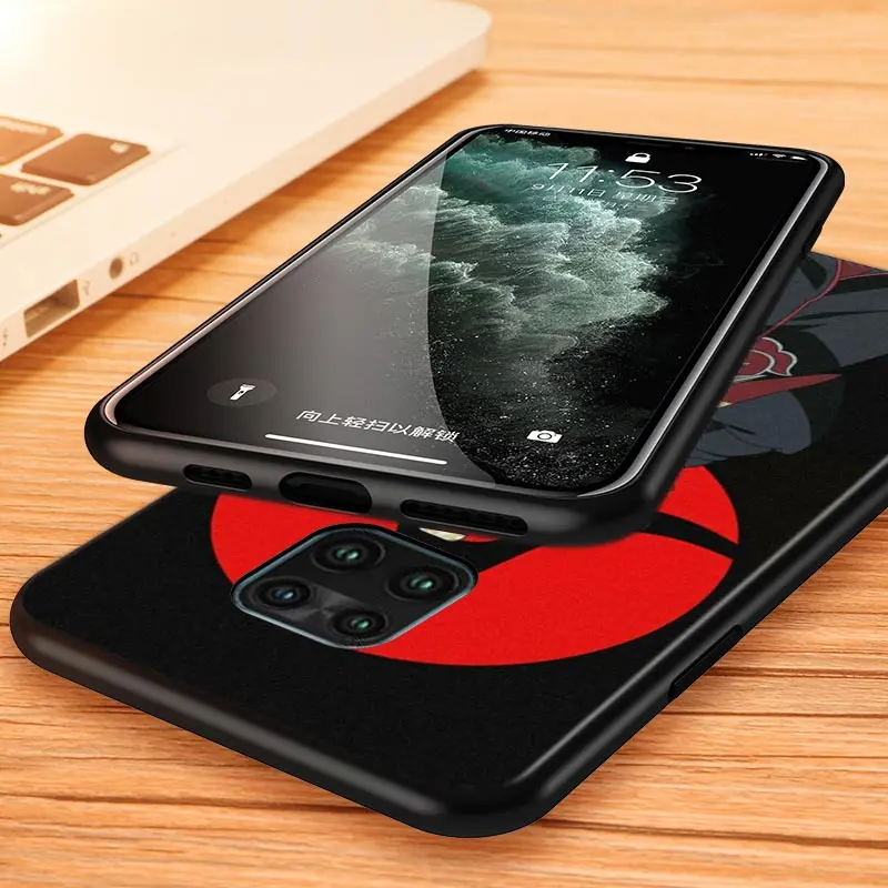 

Black Naruto anime For Xiaomi Redmi Note 9 9S 9T 8T 8 7 6 5 Prime Pro Max Prime 5A 4X 4 Soft Silicone Phone Case